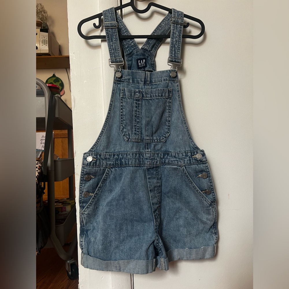 short denim overalls from gap light wash denim size extra small